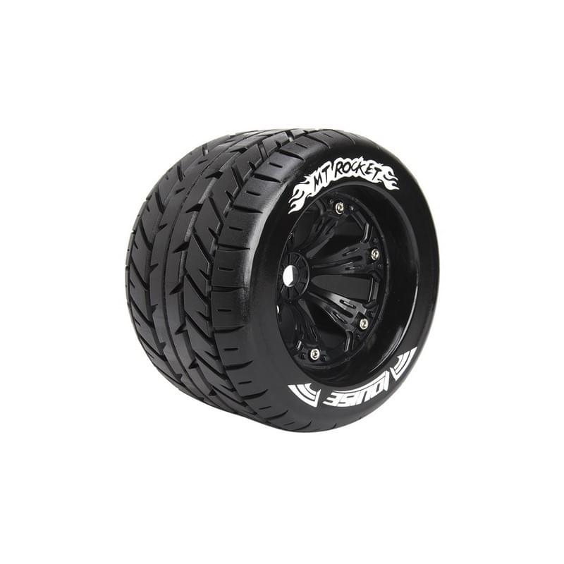 2 Pneus et jantes MT-ROCKET 3,8 Noir 3217B" - Breizh Modélisme.