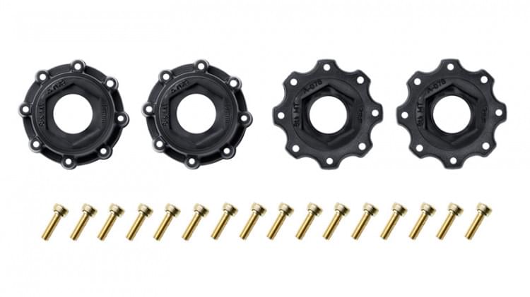 2 Pneus et roues MT-MALLET soft MFT Speed 3,8 (Hexagone amovible 0 et 1/2 décalage) 3355SB - Breizh Modélisme.