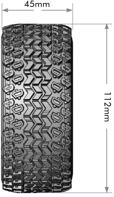 2 Pneus et roues SC-HUMMER soft (hexagone amovible 4pcs) 3224SB - Breizh Modélisme.