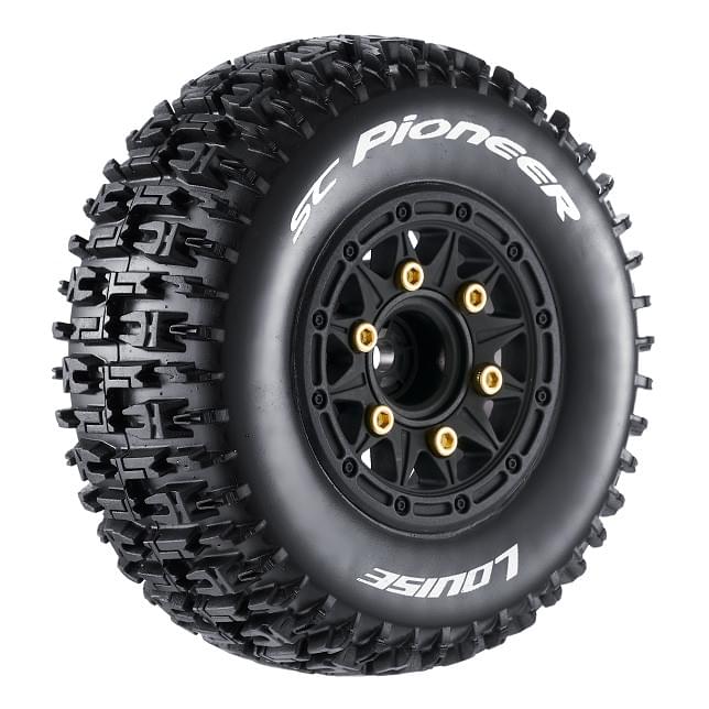 2 Pneus et roues SC-PIONEER Soft (Hex amovible 4pcs) - LT3148SB - Breizh Modélisme.