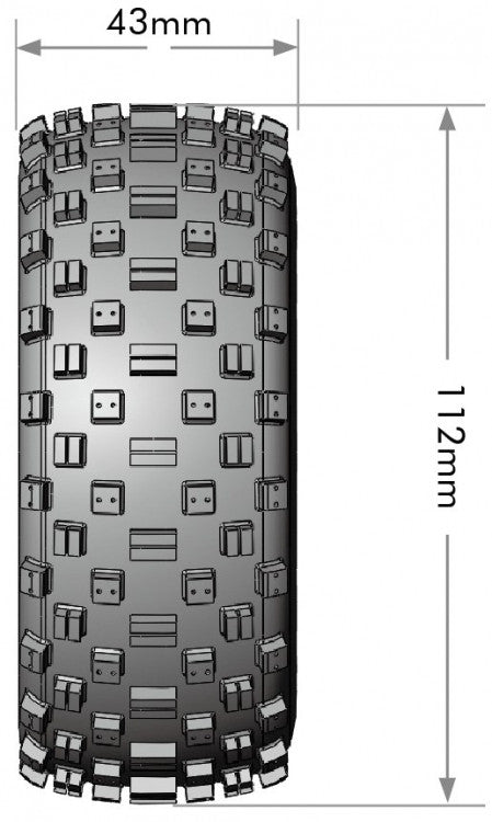 2 Pneus et roues SC-ROCK soft (Hex amovible 4pcs) - LT3229SB - Breizh Modélisme.