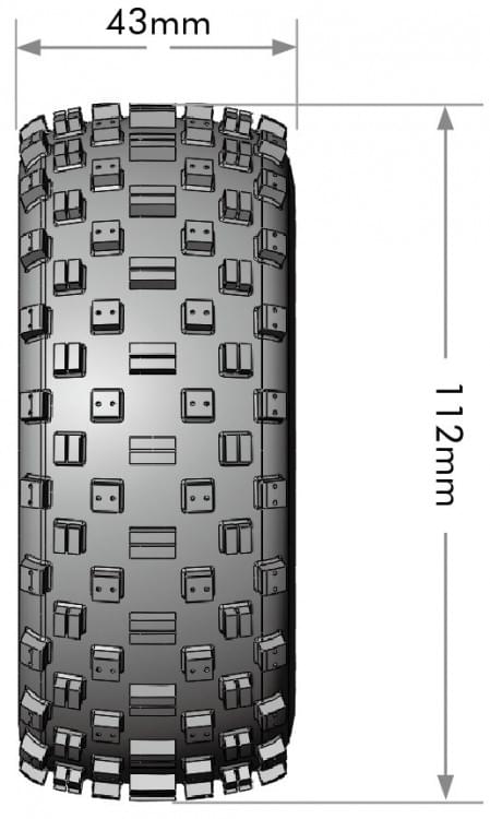 2 Pneus et roues SC-ROCK soft (Hex amovible 4pcs) - LT3229SB - Breizh Modélisme.