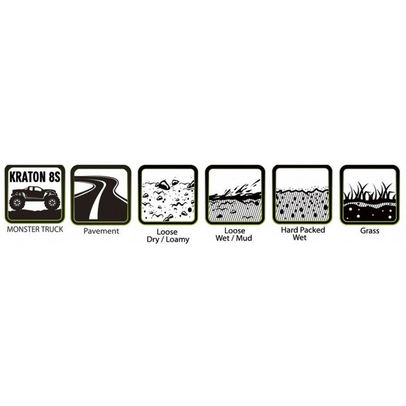 2 Pneus & Jantes Louise X-CYCLONE Kraton 8S (MFT) - LT3298BM - Breizh Modélisme.