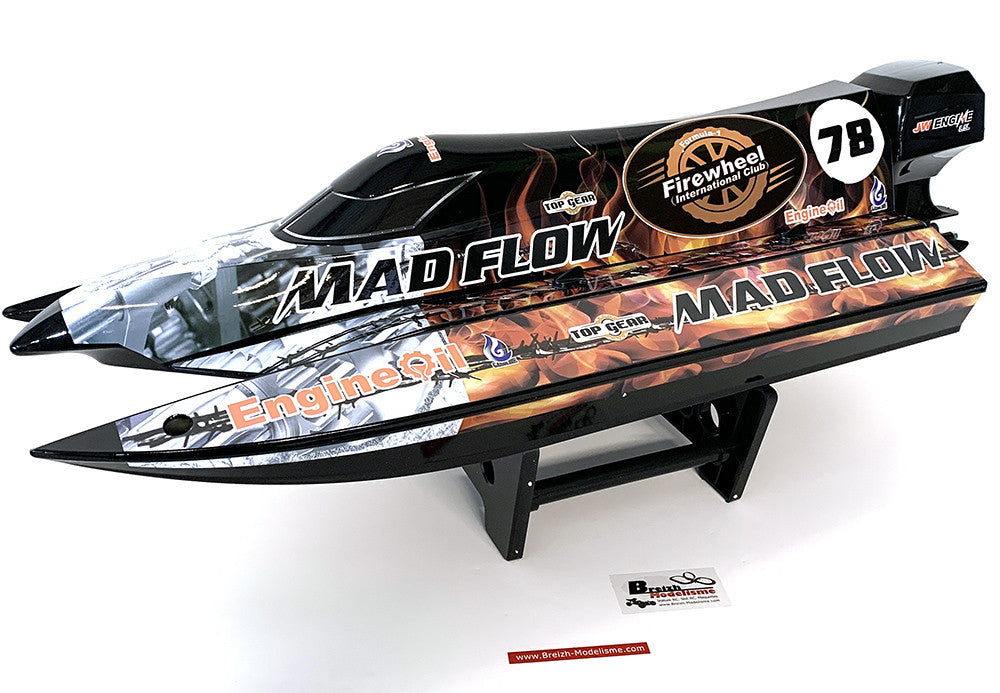 Bateau RC Joysway Mad Flow V3 F1 BL Brushless RTR 55km/h - 8653V3ARTR - Breizh Modélisme.