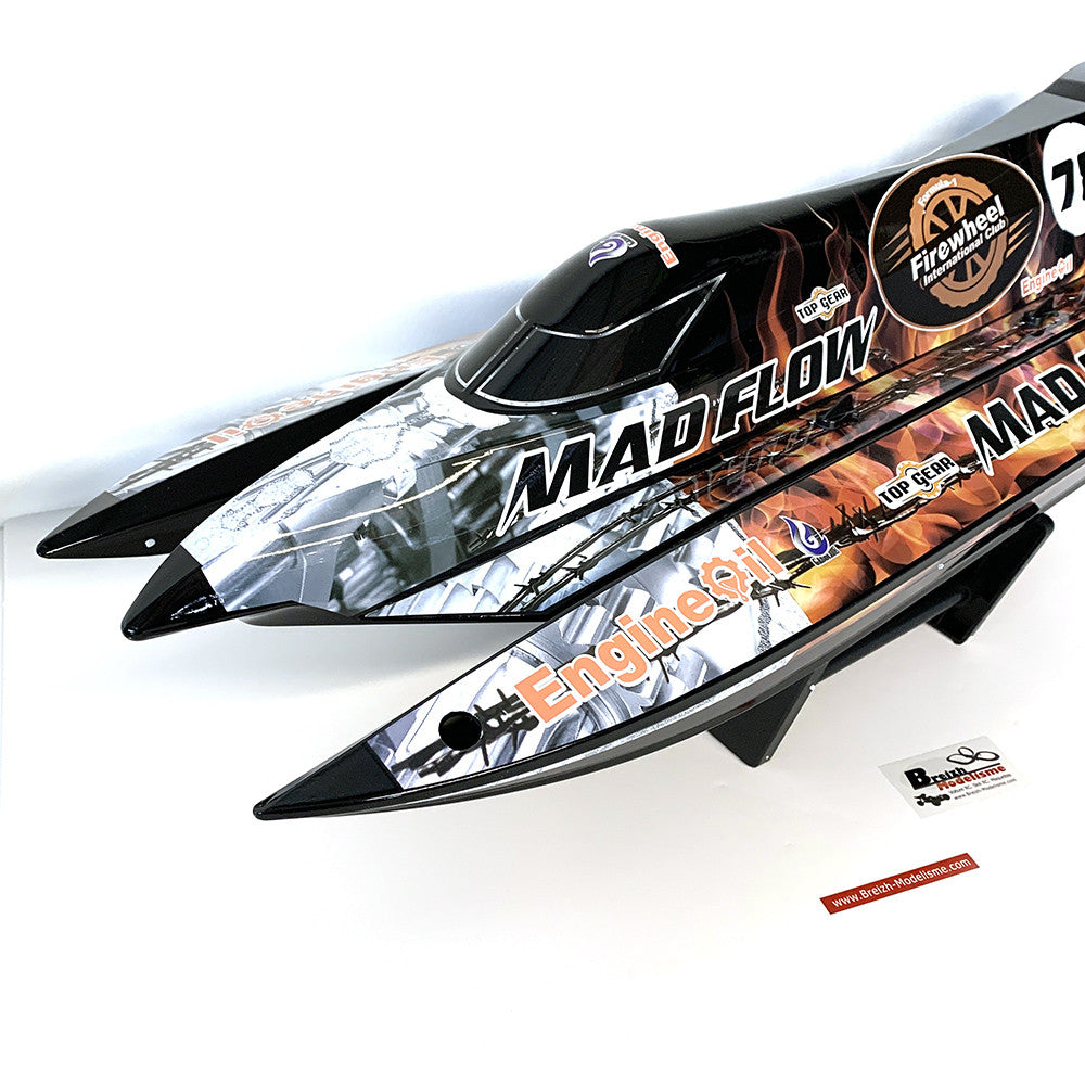 Bateau RC Joysway Mad Flow V3 F1 BL Brushless RTR 55km/h - 8653V3ARTR - Breizh Modélisme.