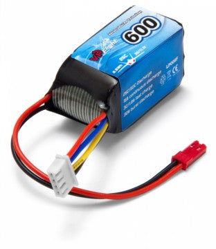 Batterie LiPo 3S 11,1V 600mAh 20C prise JST-RCY (BEC) - VPLP006F - Breizh Modélisme.