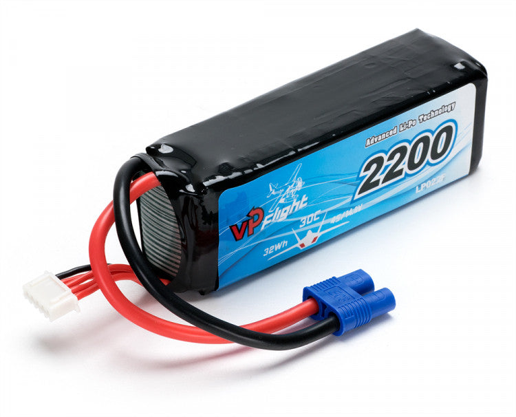 Batterie LiPo 4S 2200mah 14,8V (30C) EC3 - Breizh Modélisme.