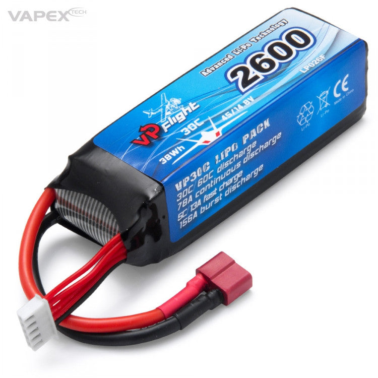 Batterie LiPo 4S 2600mah 14,8V (30C) dean - Breizh Modélisme.