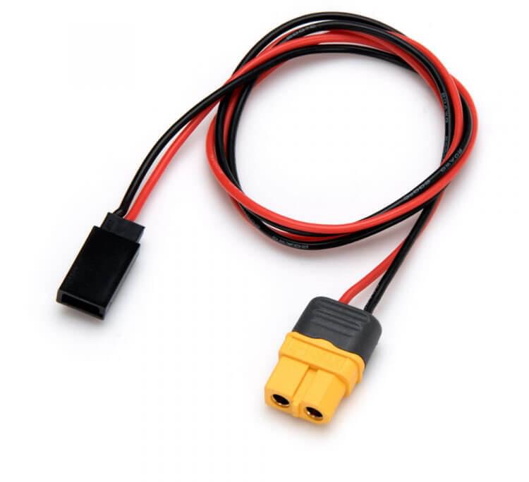 Câble pour chargeur sortie XT60 - XT60 vers Futaba RX - D9668 - Breizh Modélisme.