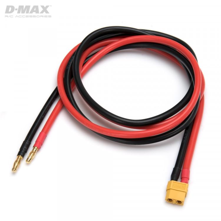 Câbles d'entrée CC XT60 IDST avec pinces de batterie et 4 mm 1 m - B9708B - Breizh Modélisme.