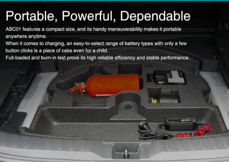 Chargeur de batterie de voiture automatique Xparkle ABC01 12 V 230 VCA SK990004-01 - Breizh Modélisme.