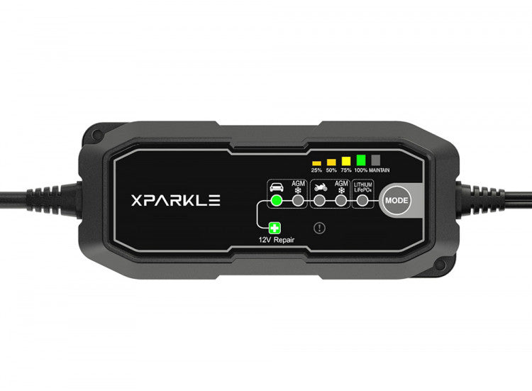 Chargeur de batterie de voiture automatique Xparkle ABC01 12 V 230 VCA SK990004-01 - Breizh Modélisme.