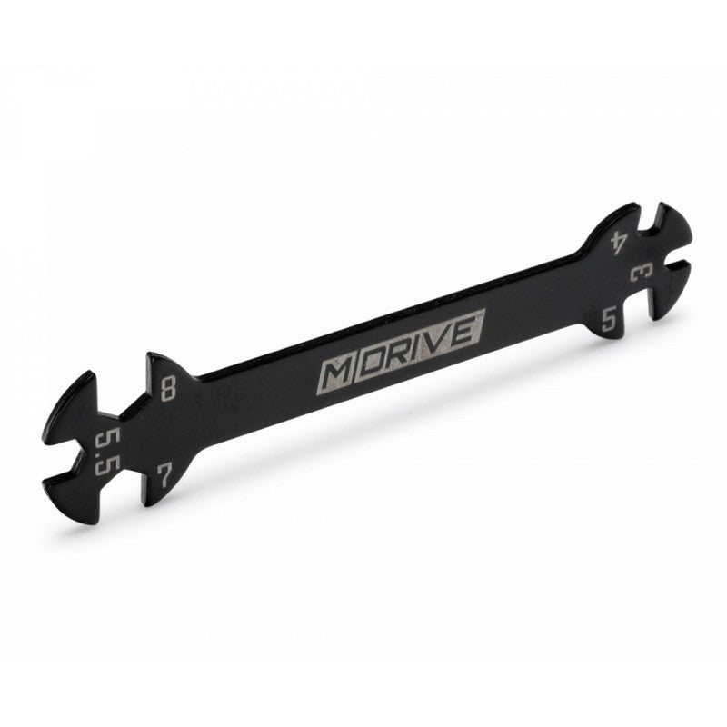 Clé de réglage de bielettes et écrous (3/4/5/5.5/7/8mm) - Breizh Modélisme.