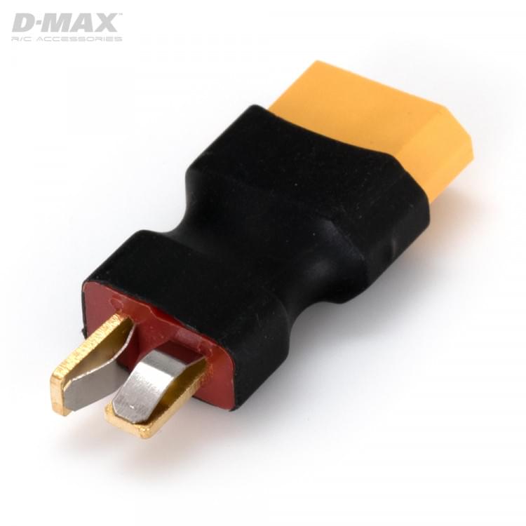 Connecteur Adaptateur T-Plug (mâle) - XT60 (femelle) - Breizh Modélisme.