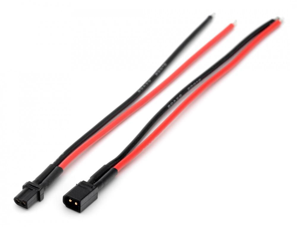 Connecteur E230 Mini 20AWG Câble 100mm (Paire) B9504 - Breizh Modélisme.