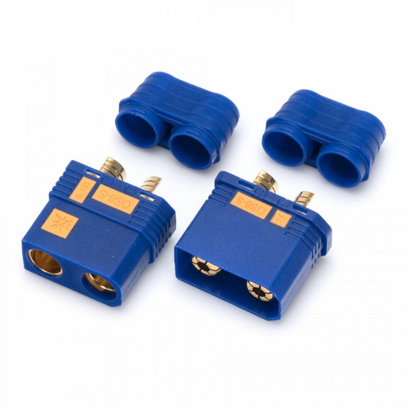 Connecteur Mâle + Femelle QS8-S Anti-étincelle (8mm) - B9310 - Breizh Modélisme.