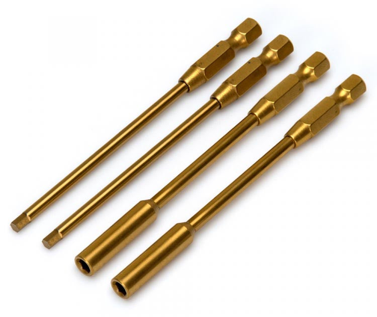 Jeu d'embouts 2 + 2,5 hexagonaux droits et écrou 5,5 + 7 mm - Breizh Modélisme.