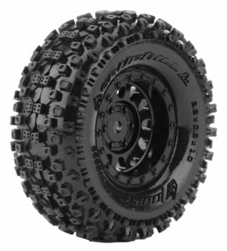 Pneus et roues CR-UPHILL 1.0 Super Soft avec mousses (2) - LT3369VB - Breizh Modélisme.