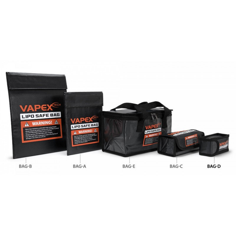Sac de charge pour Batterie Lipo - 125x64x50mm - Safe lipo bag - Breizh Modélisme.