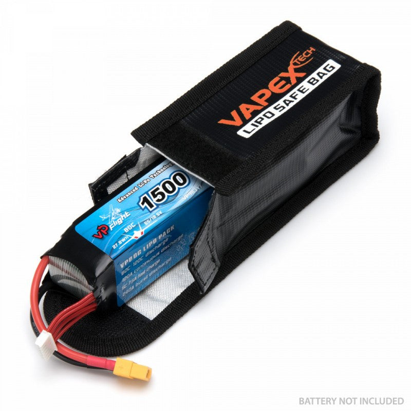 Sac de charge pour Batterie Lipo - 125x64x50mm - Safe lipo bag - Breizh Modélisme.