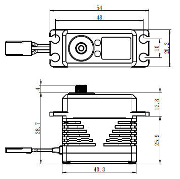 Savox Servo SB-2290SG Black Edition" 65kg 0.11s 8.4V Métal"