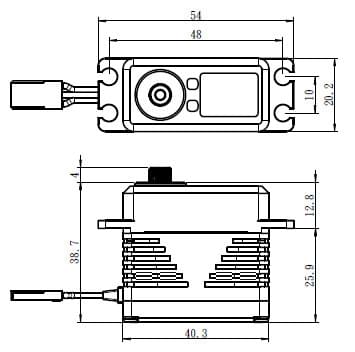 Savox Servo SB-2290SG Black Edition" 65kg 0.11s 8.4V Métal" - Breizh Modélisme.