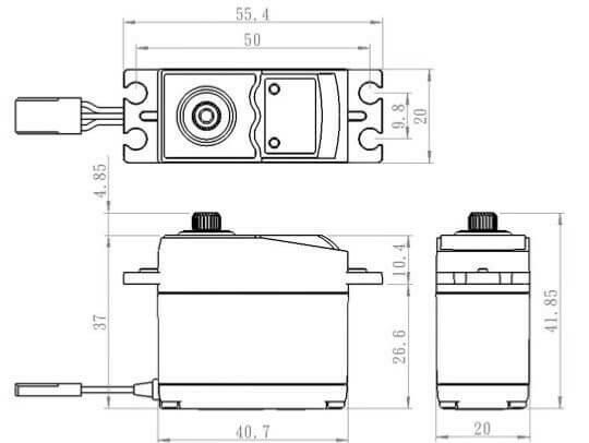 Servo SAV-SV0220MG+ Standard Digital 8kg pour Voitures 1/10 - Breizh Modélisme.