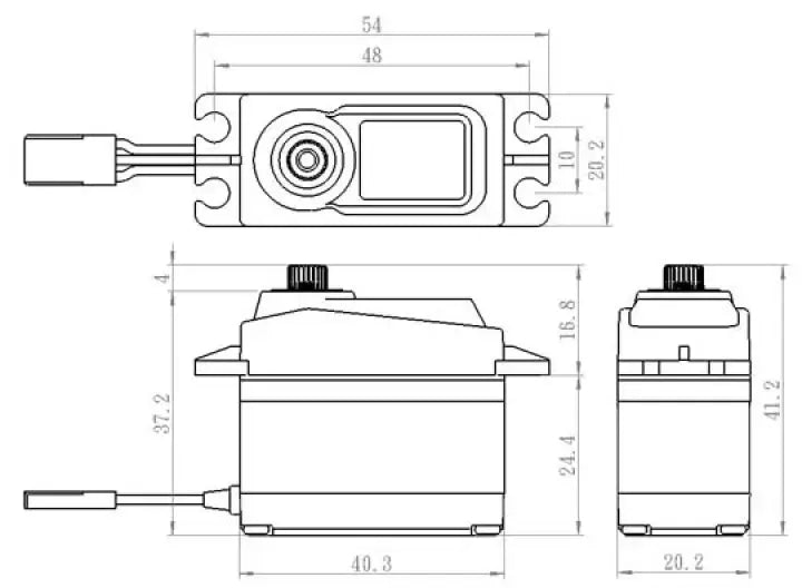 Servo standard Savox SC-1258TG+ titane Digital 12kg 0.08s - Breizh Modélisme.