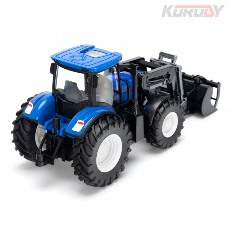 Tracteur jouet radiocommandé 1/24 avec godet KO6631H - Breizh Modélisme.