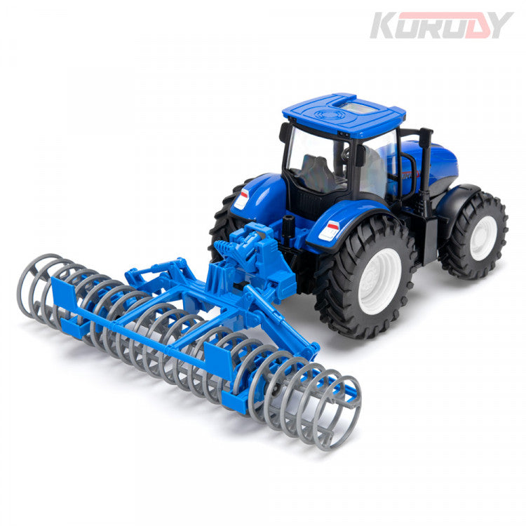 Tracteur jouet radiocommandé 1/24 avec rouleaux KO6636H - Breizh Modélisme.