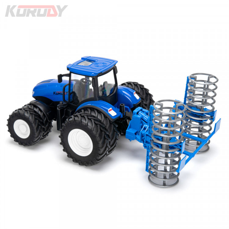 Tracteur jouet radiocommandé 1/24 double roues avec rouleaux KO6636HB - Breizh Modélisme.