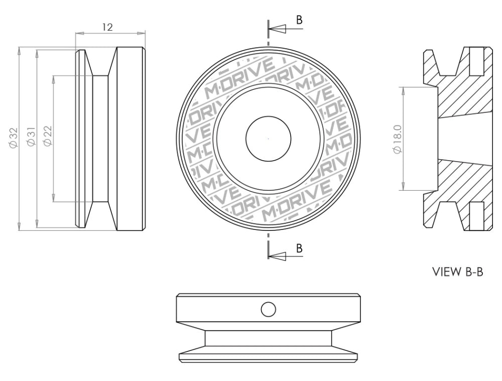 Volant moteur R21-M06 Marine Direct Drive court - Breizh Modélisme.