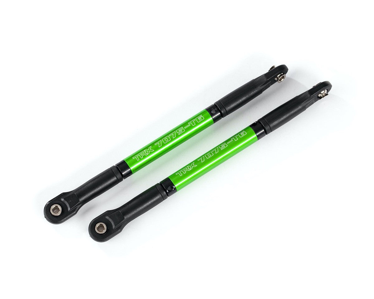 2 Biellettes Acier renforcés alu anodisés verte - E-Revo vxl 2.0 - Traxxas 8619G (8618) - Breizh Modélisme.