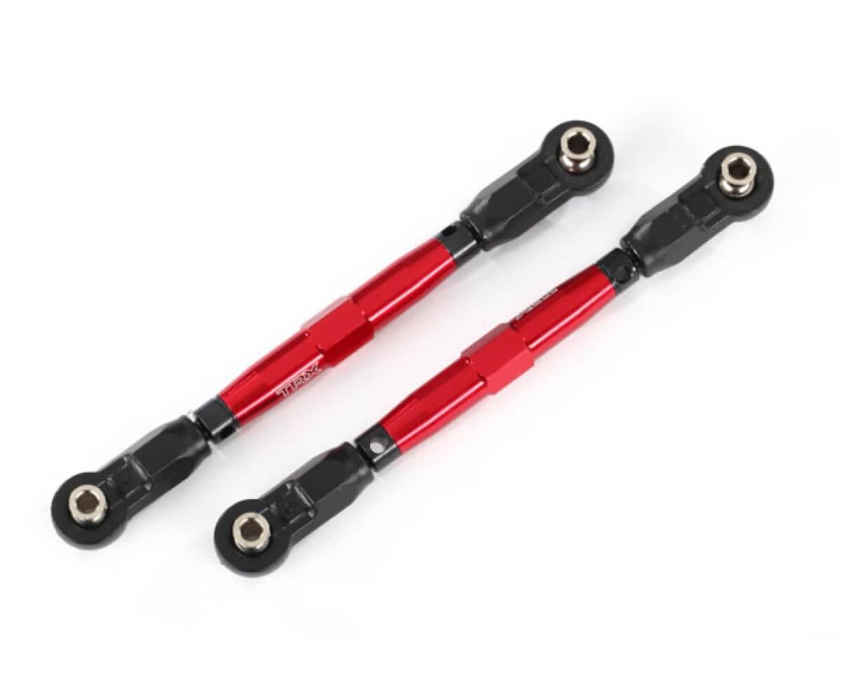 2 Biellettes Alu anodisé Rouge 100mm Avant Traxxas Maxx - Traxxas 8948R - Breizh Modélisme.