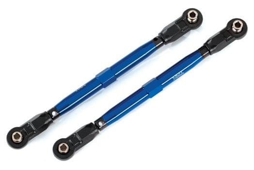 2 Biellettes large alu anodisées 6061-T6 Bleu WideMaxx - Traxxas 8997X - Breizh Modélisme.