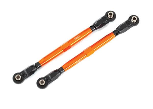 2 Biellettes large alu anodisées 6061-T6 orange WideMaxx - Traxxas 8997A - Breizh Modélisme.