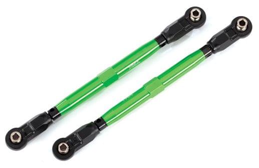 2 Biellettes large alu anodisées 6061-T6 Verte WideMaxx - Traxxas 8997G - Breizh Modélisme.