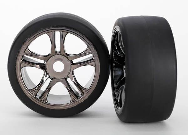 2 Roues Traxxas XO-1 avant montées collées sur jantes 6479 - Breizh Modélisme.