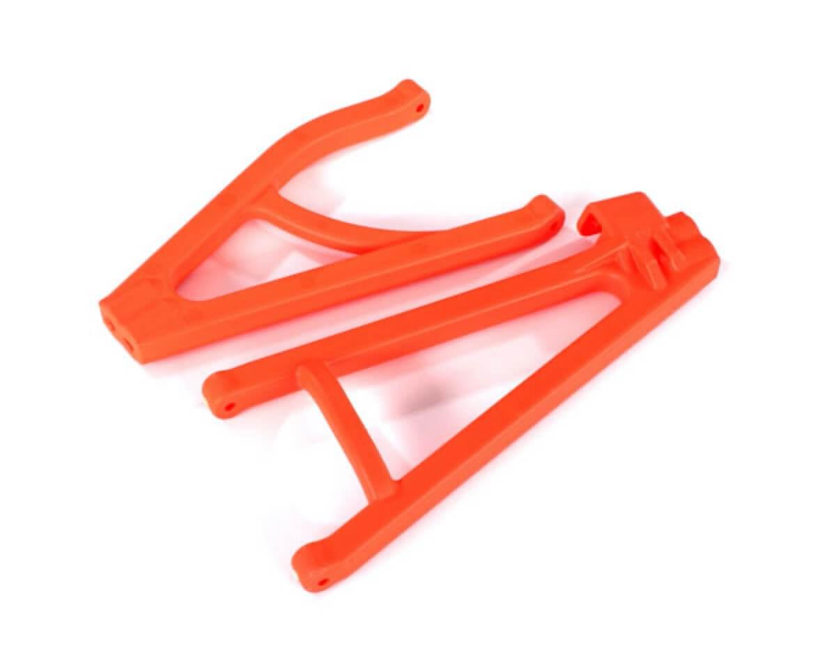 2 Triangles de suspension arrière droit inf/sup renforcés - Traxxas 8633T - Orange - Breizh Modélisme.