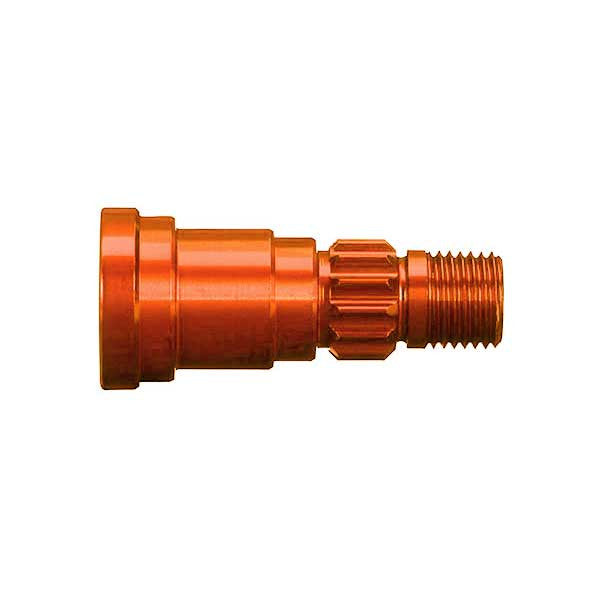 Axe de roue aluminium anodisées orange – avec 7750X - 7768T - Breizh Modélisme.