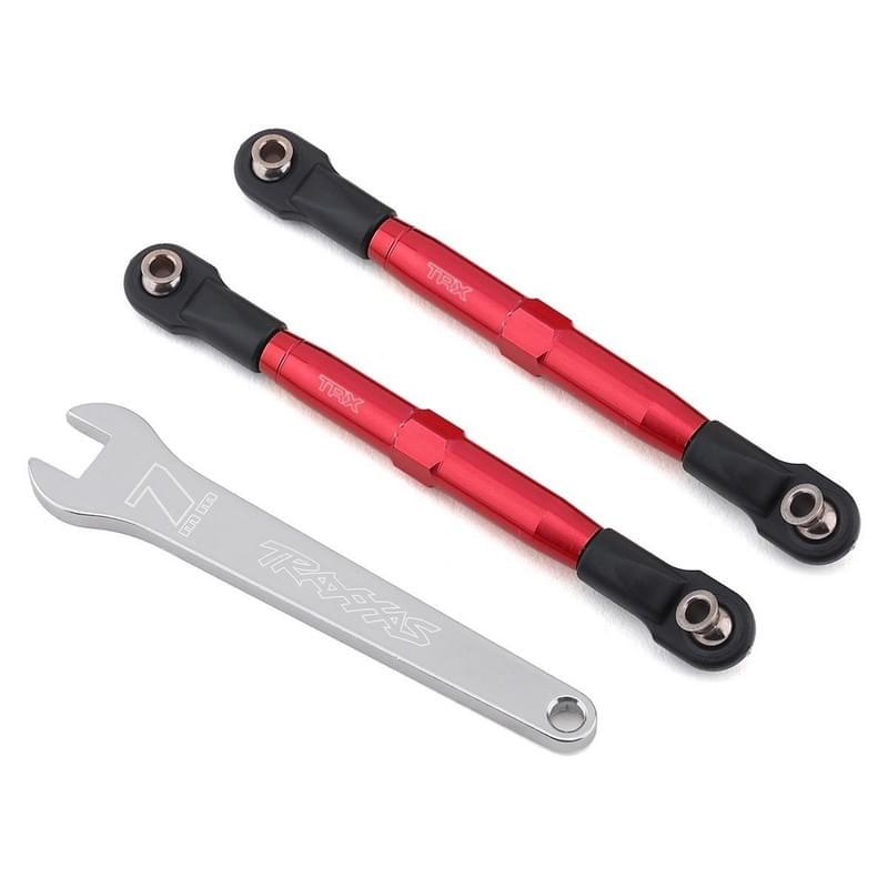 Biellettes de carrossage Avant 83mm anodisées rouge - Traxxas 3643R - Breizh Modélisme.