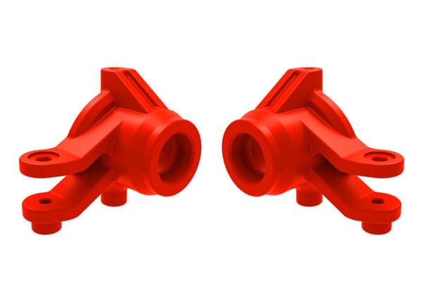 Blocs de direction rouge (paire) Mini Maxx - Traxxas 10736-RED - Breizh Modélisme.