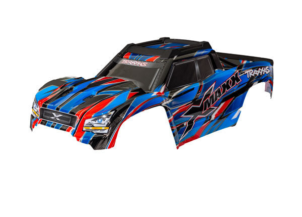 Carrosserie Traxxas X-Maxx bleu - Traxxas 7867-BLUE - Breizh Modélisme.