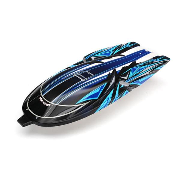 Coque avec graphique bleu pour Spartan - Traxxas 5719 - Breizh Modélisme.