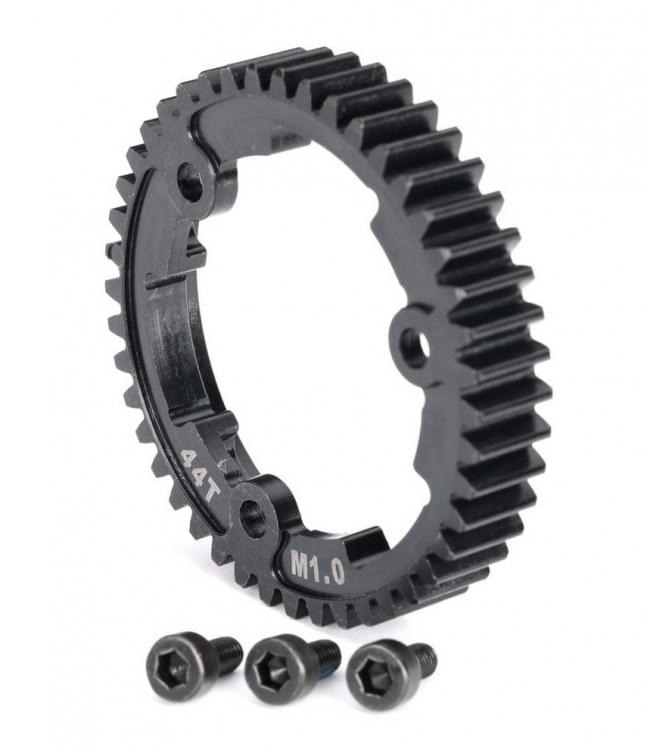 Couronne acier droit en acier à 44 dents (usiné, trempé) large (1,0 M) - Traxxas 6438 - Breizh Modélisme.
