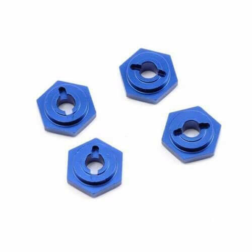 Hexagones de roues (4) Alu bleu - Traxxas 7154X - Breizh Modélisme.