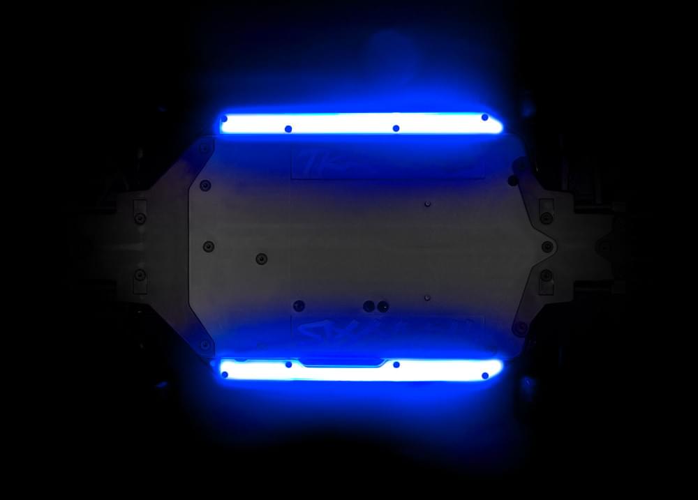 Kit d'éclairage LED pour bas de caisse bleu 4-Tec - Traxxas 10590-BLUE - Breizh Modélisme.