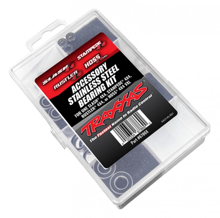 Kit de roulements acier inoxydable Traxxas 6786x Slash, Stampede, Hoss, Rustler 4x4 - Breizh Modélisme.