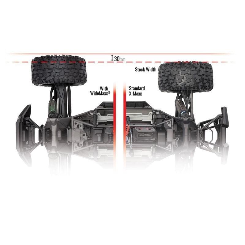 Kit de suspension Large Rouge XMaxx Wide Maxx - Traxxas 7895R - Breizh Modélisme.