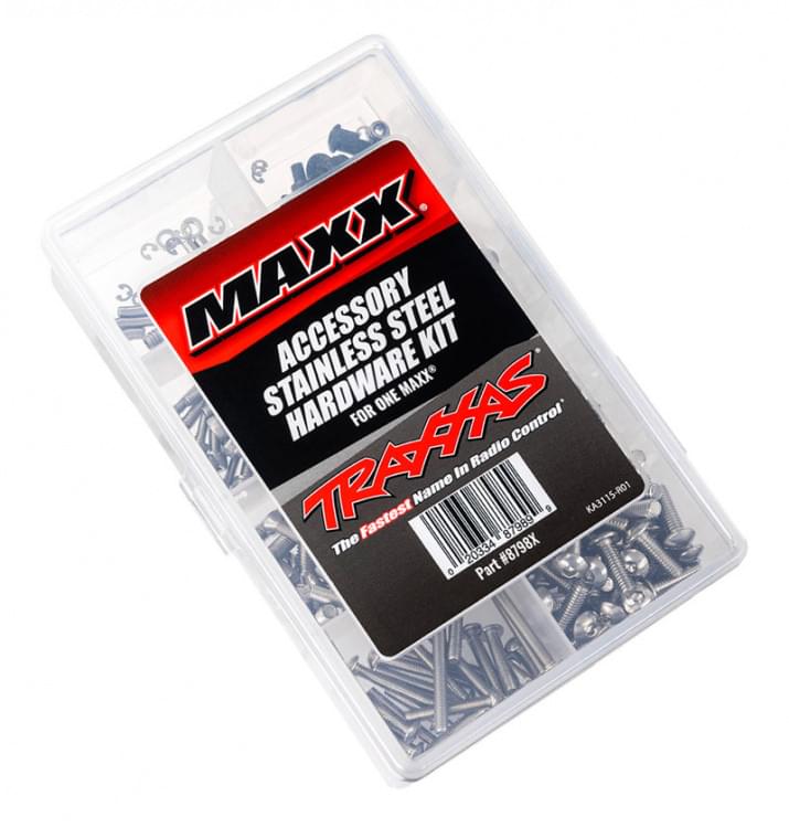 Kit de visseries complet acier inoxydable Traxxas Maxx / Wide Maxx 8798X - Breizh Modélisme.